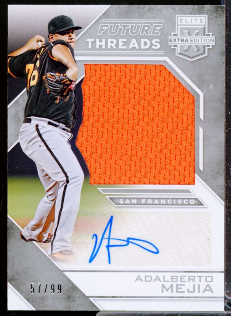 Adalberto Mejia 2016 Elite Extra Edition Future Threads Autograph Silver #11  Image 1