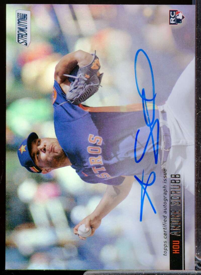 Andre Scrubb Card 2021 Stadium Club Rookie Autographs Rainbow Foil #SCBAASC  Image 1