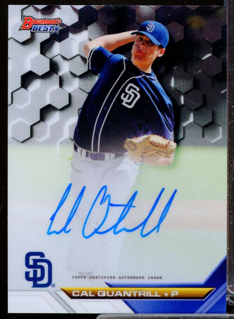 Cal Quantrill Card 2016 Bowman's Best Best of '16 Autographs #B16CQ  Image 1