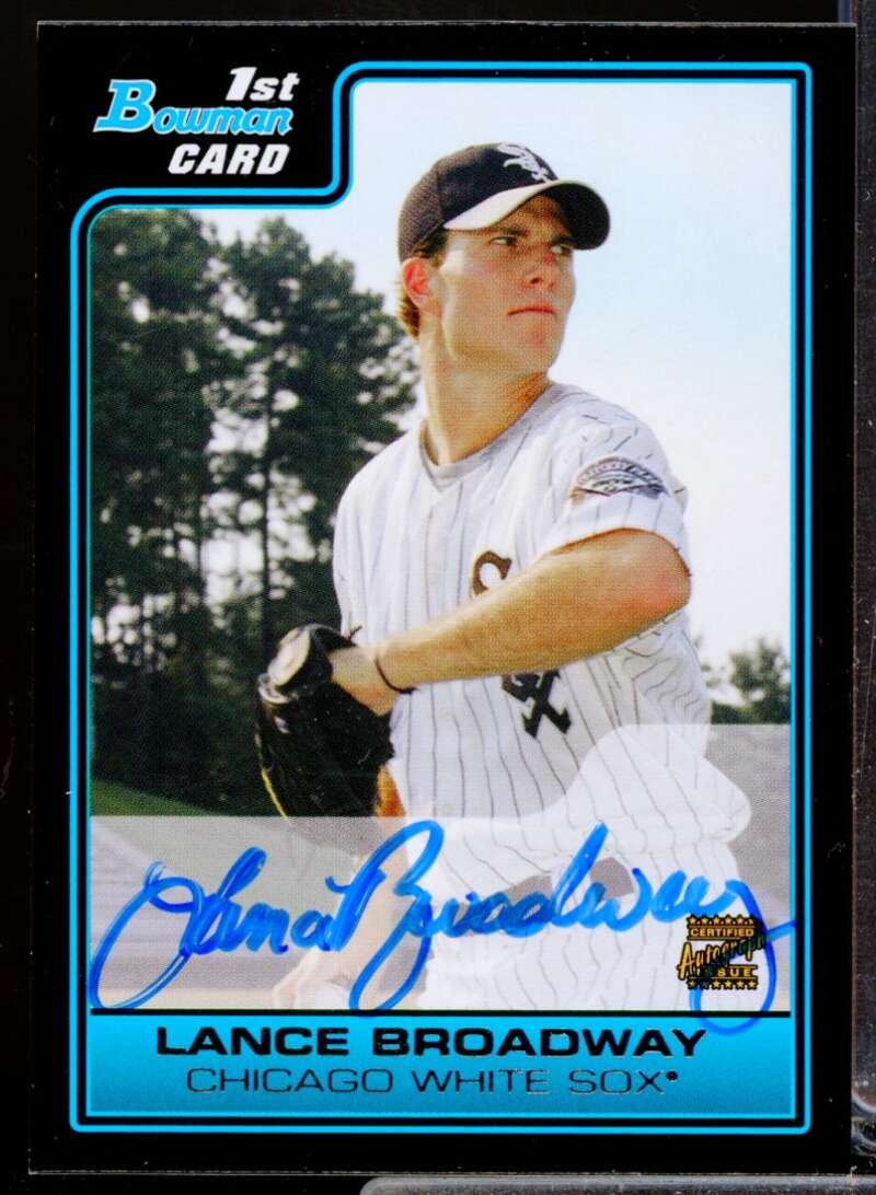 Lance Broadway Card 2006 Bowman Prospects Autograph #B112  Image 1