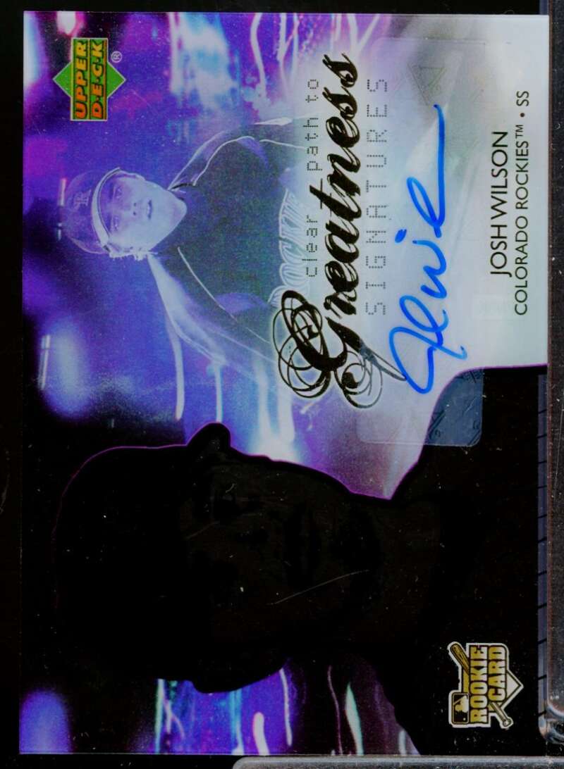 Josh Wilson RC 2006 Upper Deck Clear Path to Greatness Rookie Autograph #117  Image 1