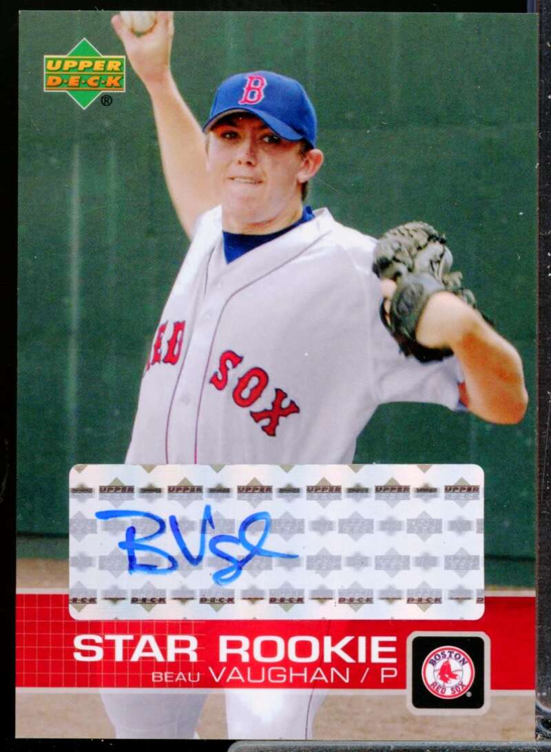 Beau Vaughan Card 2003 Upper Deck Prospect Premieres Autographs #P62  Image 1