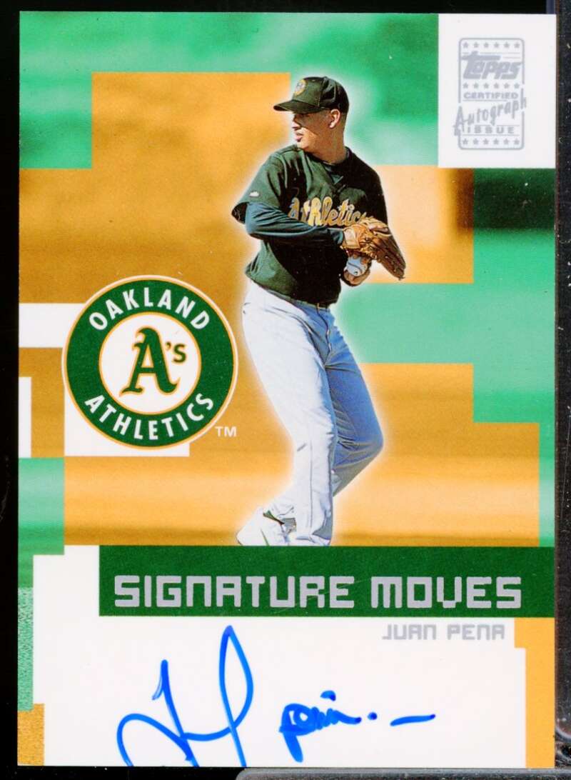 Juan Pena E Card 2002 Topps Traded Signature Moves Autograph #JP  Image 1