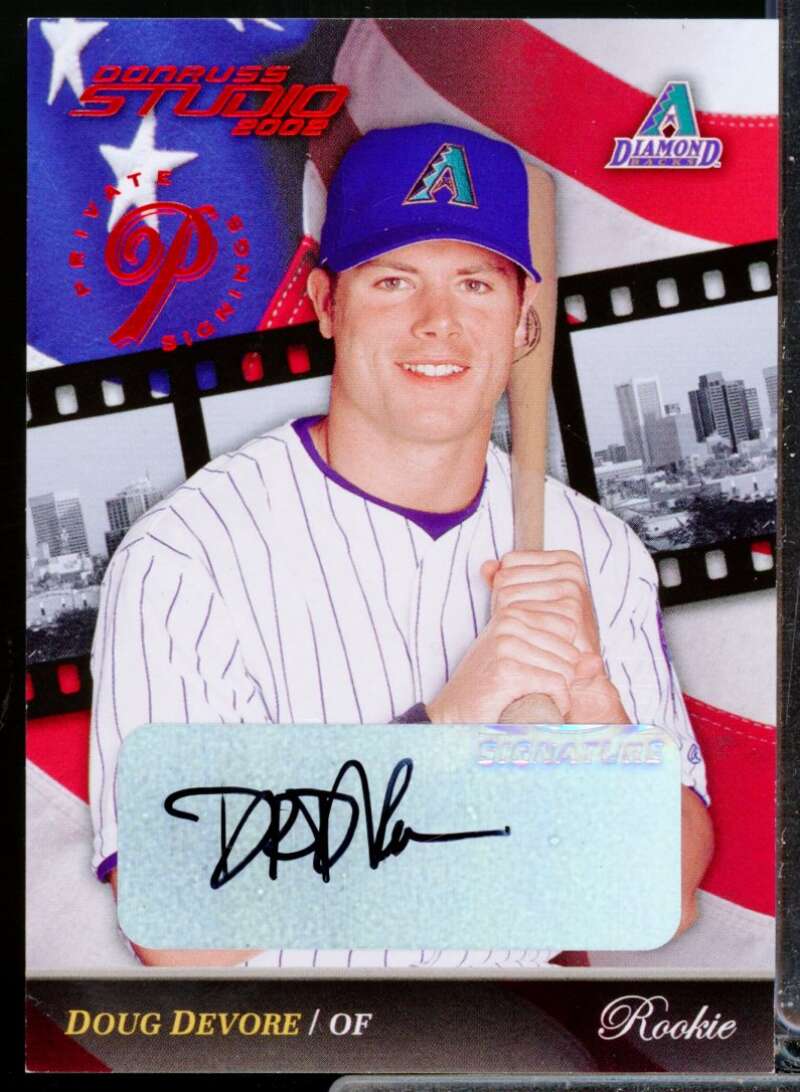 Doug Devore /250 2002 Donruss Studio Private Signings Rookie Autograph #215  Image 1