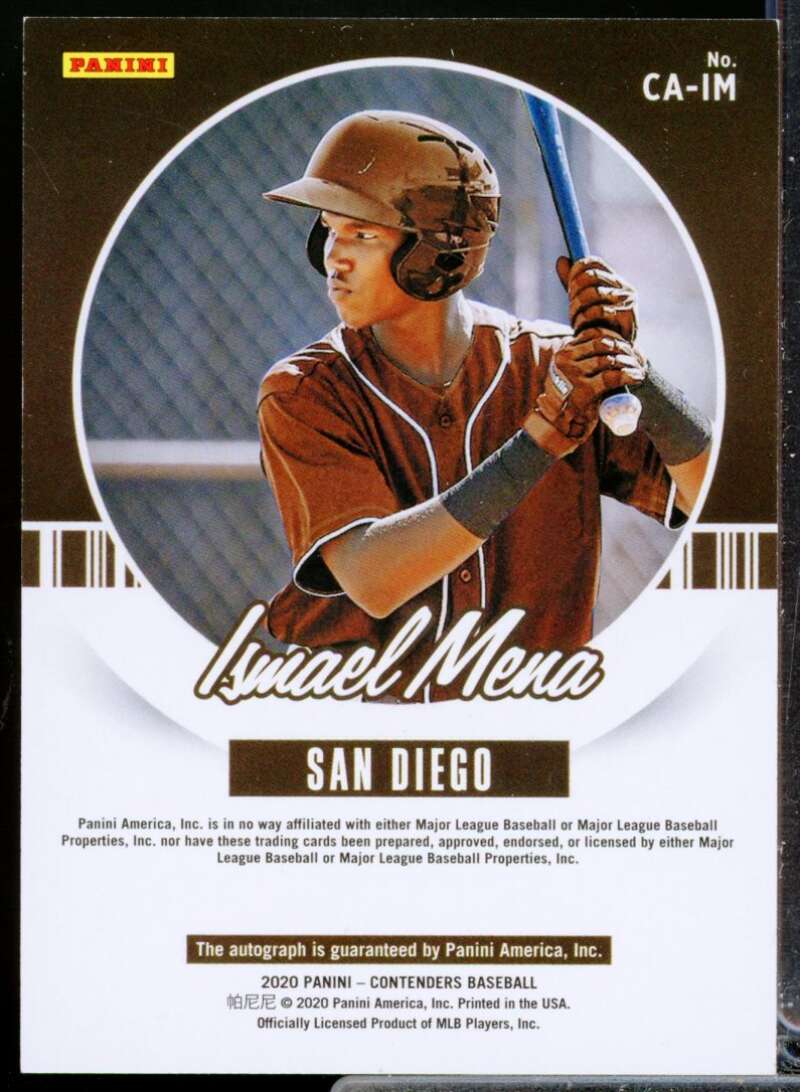 Ismael Mena Card 2020 Panini Contenders Contenders Autographs #38  Image 2