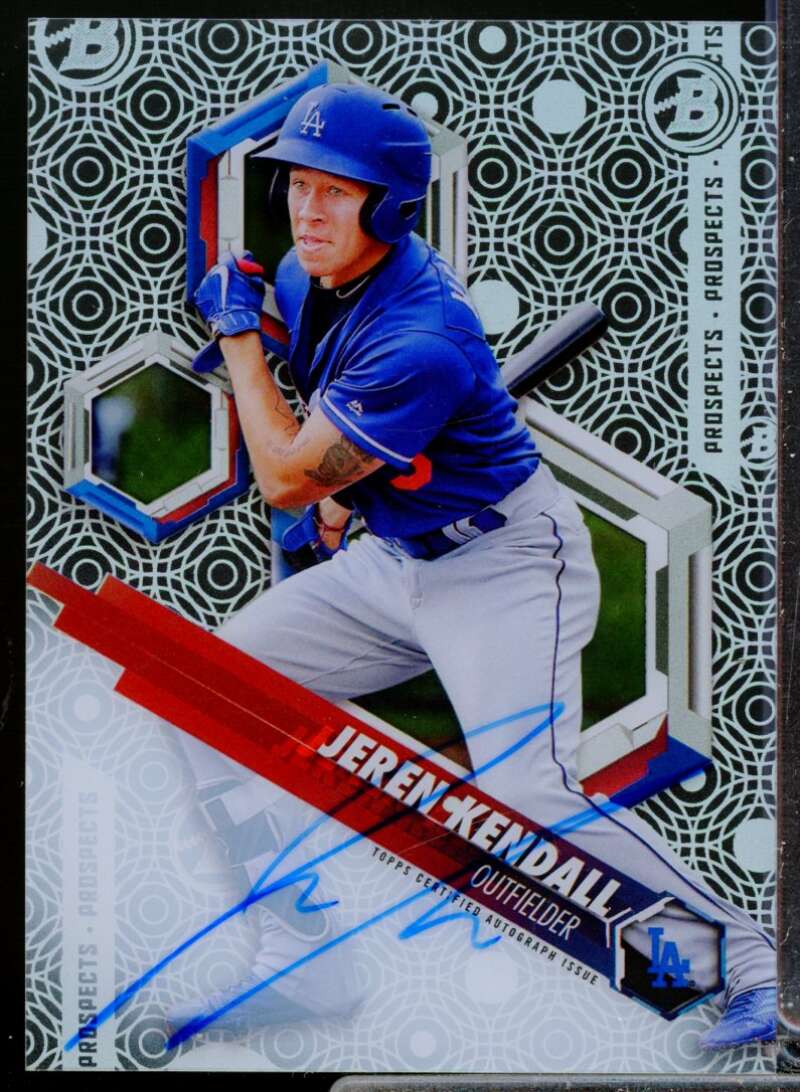 Jeren Kendall Card 2018 Bowman High Tek Prospect Autographs #PHTJK  Image 1