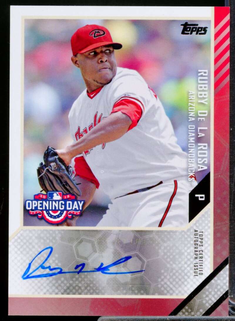 Rubby De La Rosa Card 2015 Topps Opening Day Autographs #ODARD  Image 1
