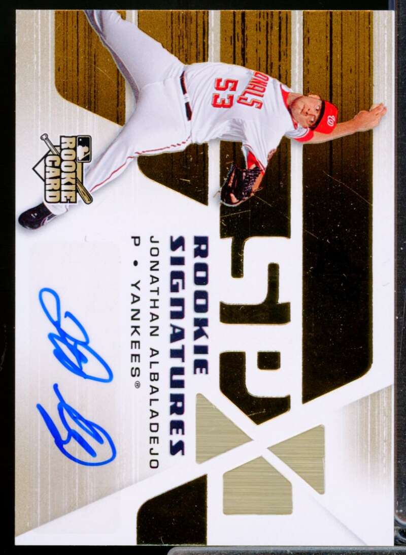 Jonathan Albaladejo RC Card 2008 SPx Rookie Signatures Autograph #143  Image 1