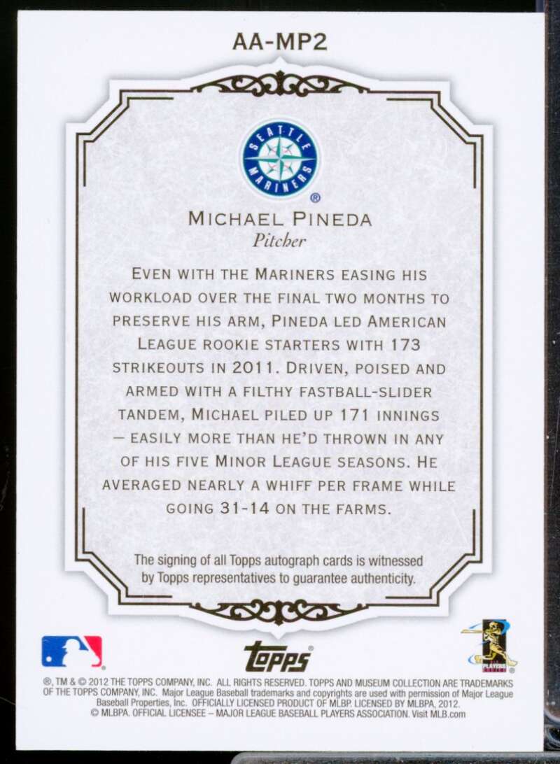 Michael Pineda /299 Card 2012 Topps Museum Collection Archival Autographs #MP2  Image 2