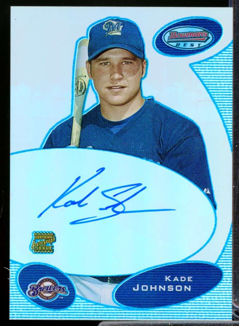 Kade Johnson RC Card 2003 Bowman's Best First Year Rookie Autograph #KJ  Image 1
