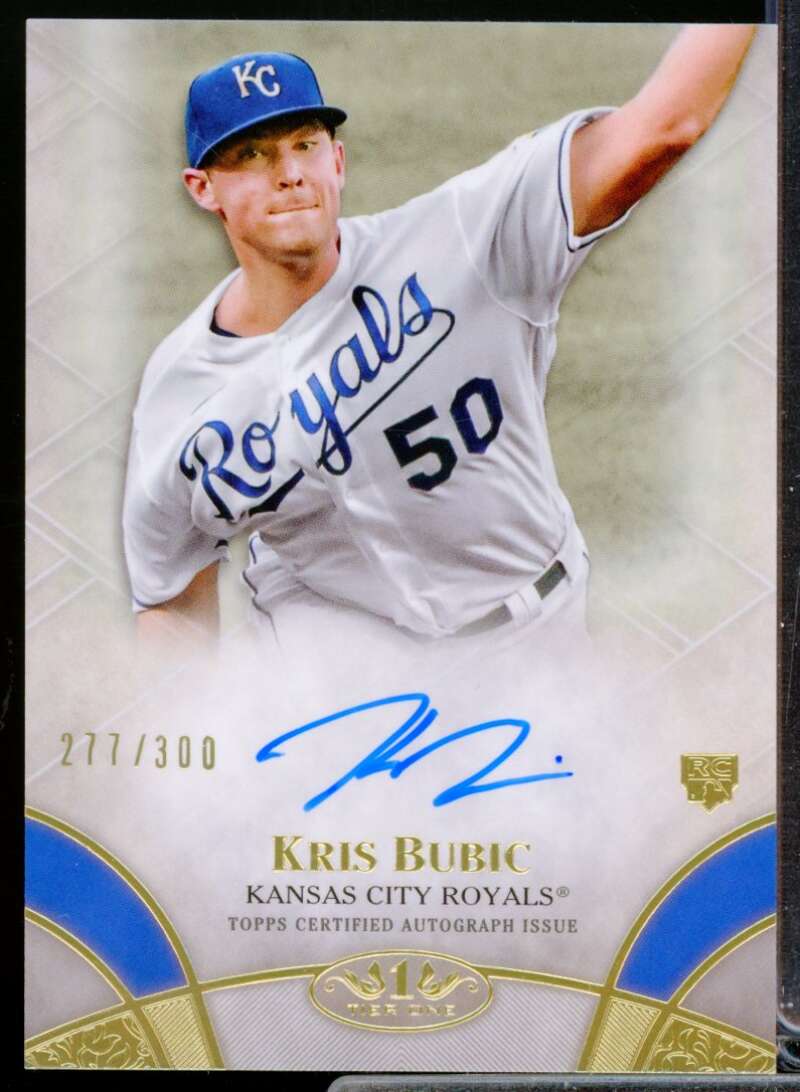 Kris Bubic /300 Card 2021 Topps Tier One Break Out Rookie Autographs #BOAKB  Image 1