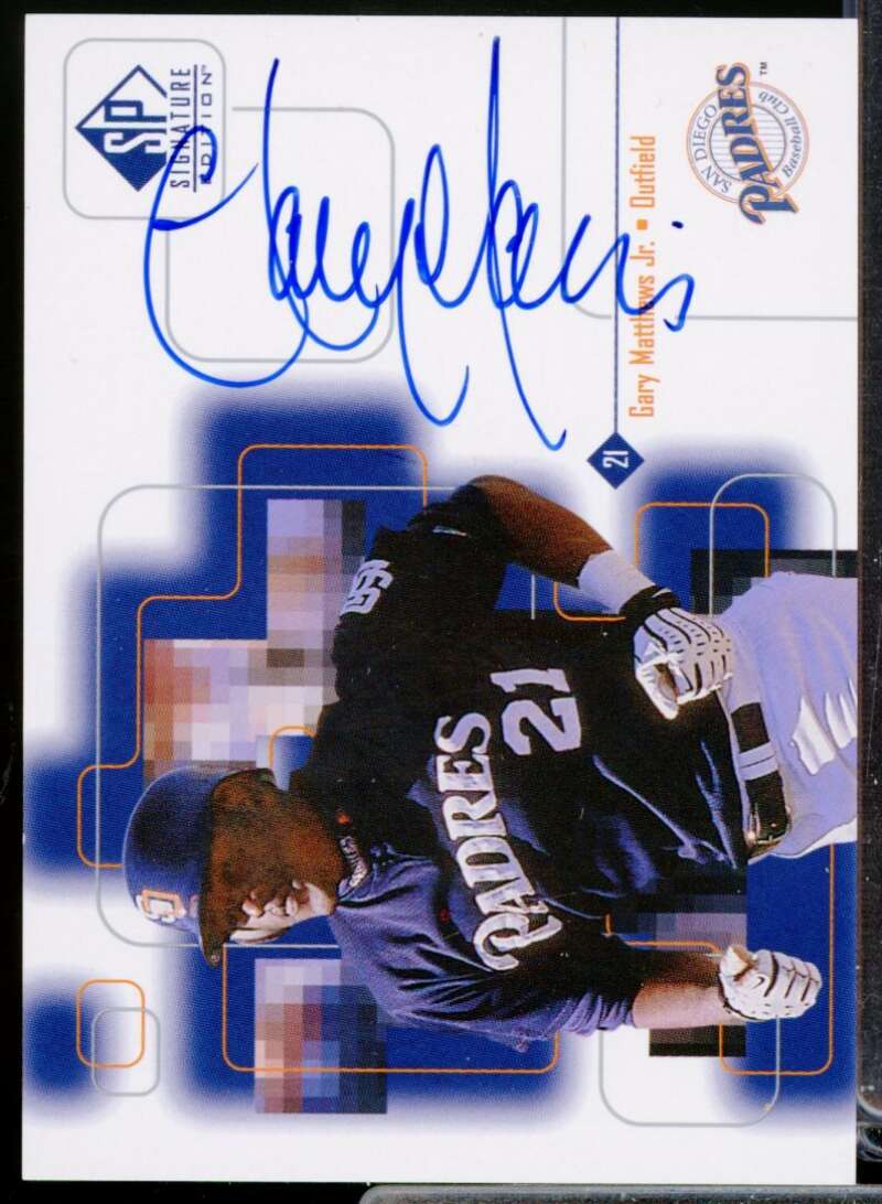 Gary Matthews Jr. Card 1999 SP Signature Series Autographs #GMJ  Image 1