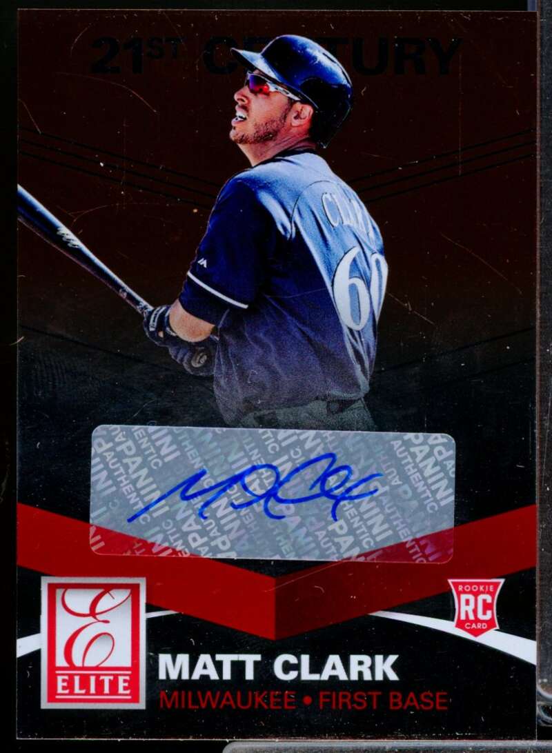 Matt Clark Card 2015 Elite 21st Century Autograph Signatures #34  Image 1