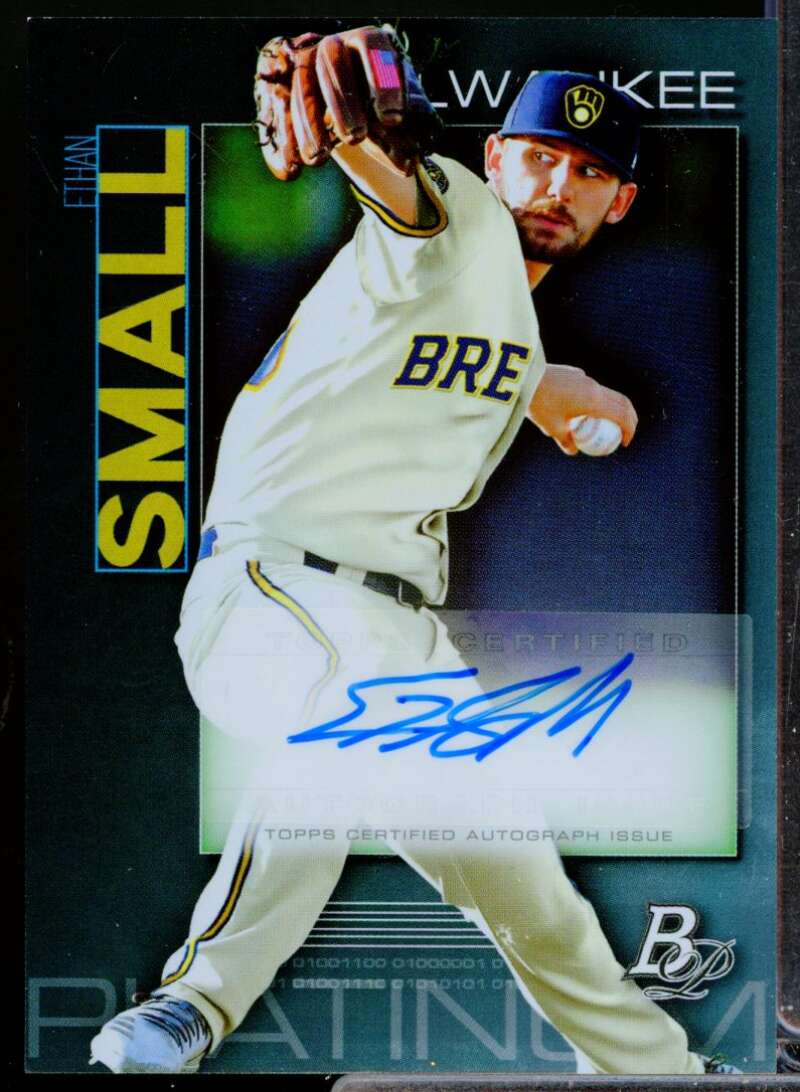 Ethan Small Card 2020 Bowman Platinum Top Prospect Autographs #TOP91  Image 1