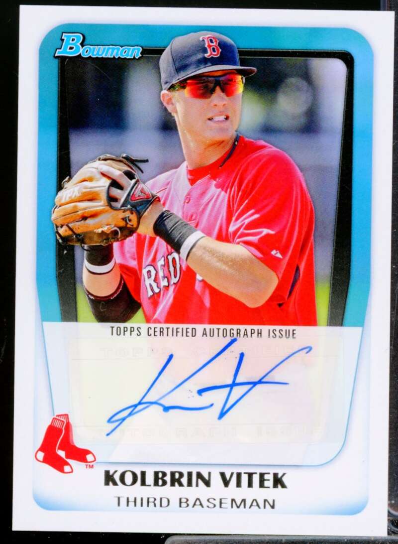 Kolbrin Vitek Card 2011 Bowman Prospect Autographs #KV  Image 1