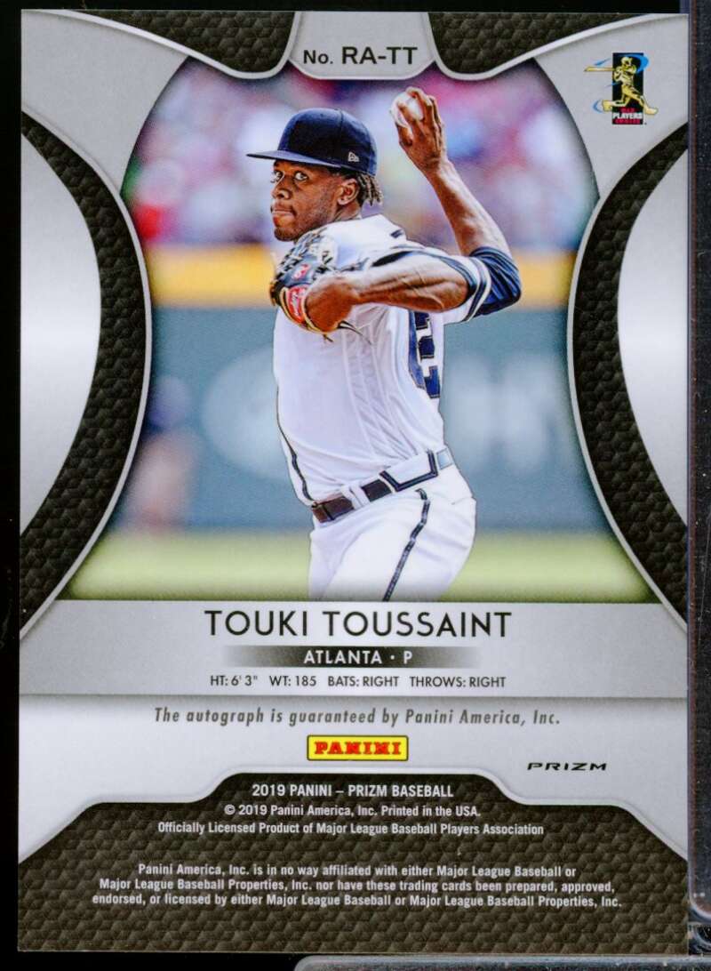 Touki Toussaint Card 2019 Panini Prizm Rookie Autographs Prizms #43  Image 2
