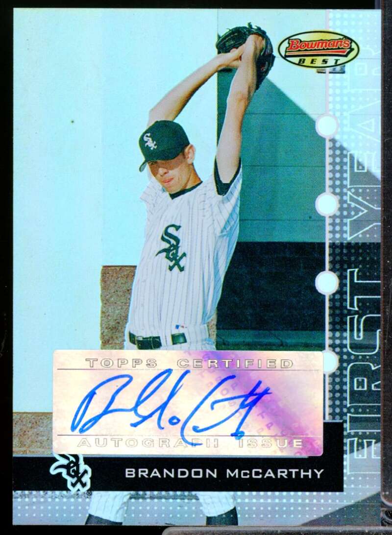 Brandon McCarthy RC Card 2005 Bowman's Best First Year Rookie Autograph #124  Image 1