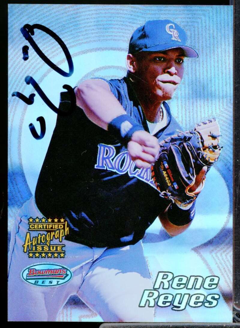 Rene Reyes RC Card 2002 Bowman's Best Rookie Autograph #116  Image 1