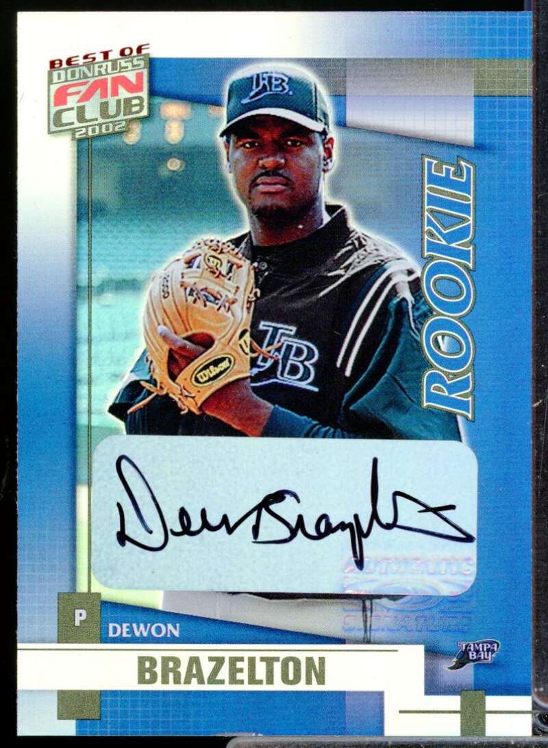 Dewon Brazelton Card 2002 Donruss Best of Fan Club Rookie Autographs #209  Image 1