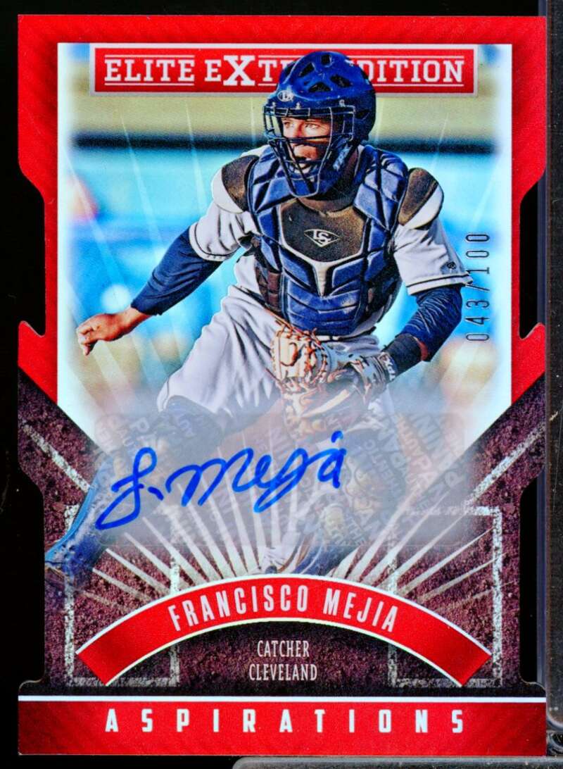 Francisco Mejia 2015 Elite Extra Edition Prospect Auto Aspirations Die Cut #152  Image 1