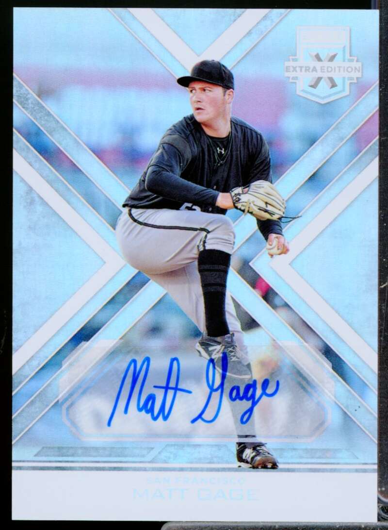 Matt Gage Card 2016 Elite Extra Edition Autographs #158  Image 1