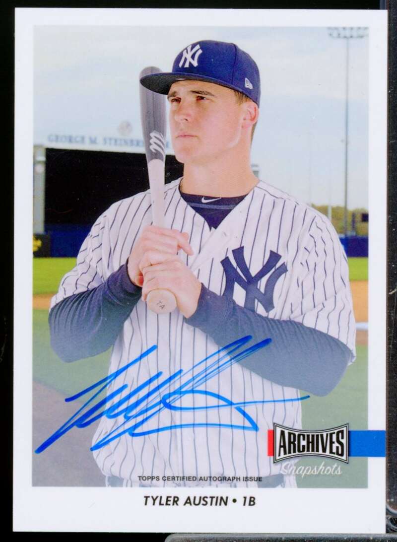 Tyler Austin /348 Card 2017 Topps Archives Snapshots Autographs #ASTA  Image 1
