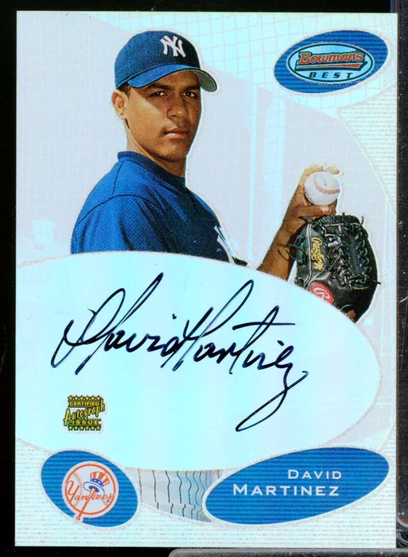 David Martinez RC Card 2003 Bowman's Best First Year Rookie Autograph #DM  Image 1