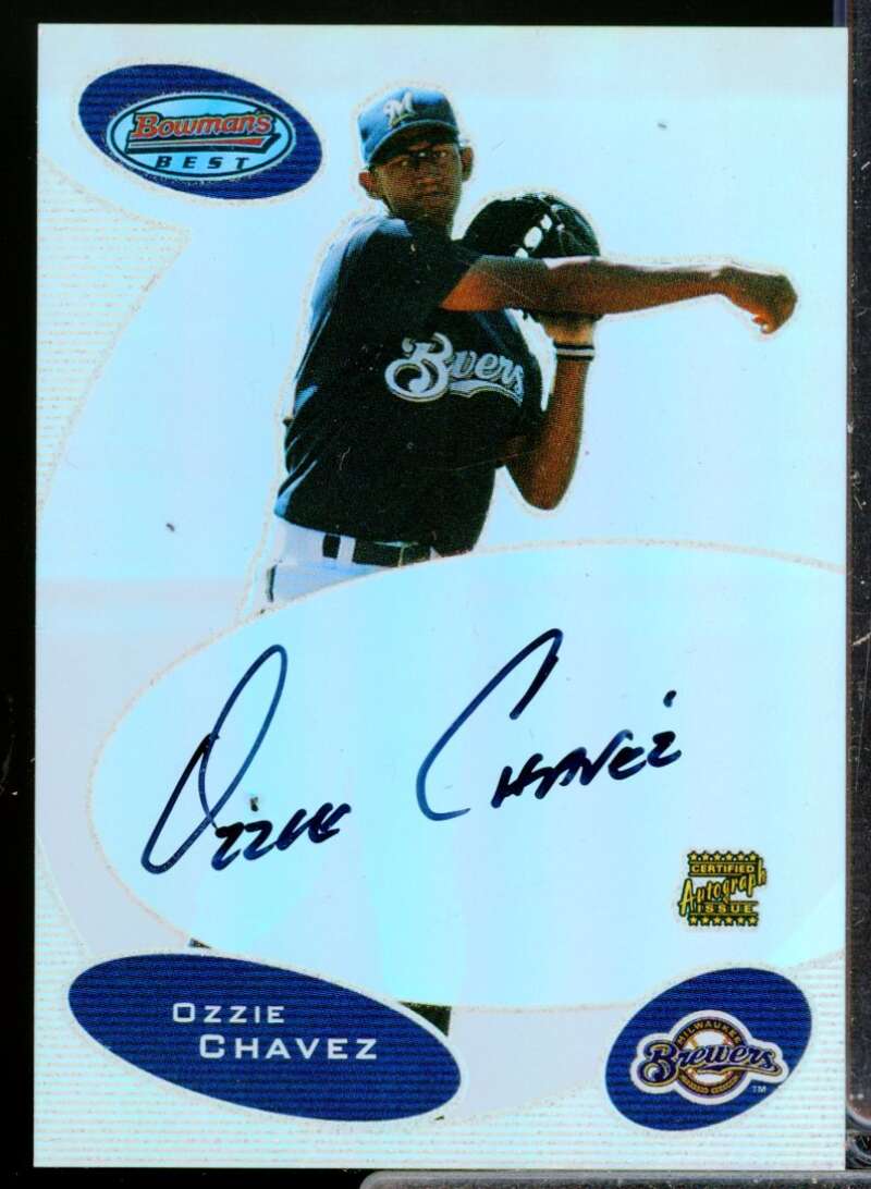 Ozzie Chavez RC Card 2003 Bowman's Best First Year Rookie Autograph #OC  Image 1