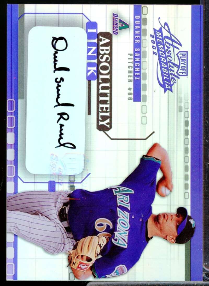 Duaner Sanchez Card 2002 Absolute Memorabilia Absolutely Ink Autograph #AI15  Image 1