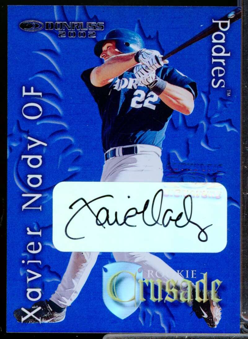 Xavier Nady /500 Card 2002 Donruss Rookies Crusade Autographs #RC38  Image 1