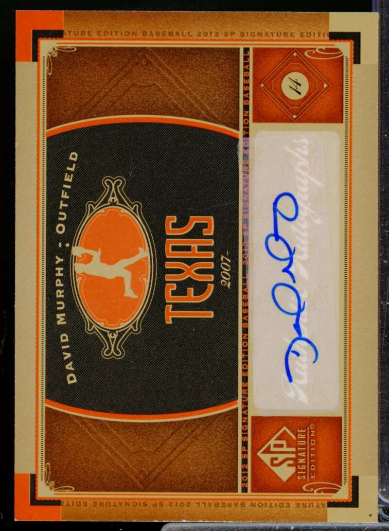 David Murphy Card 2012 SP Signature Autograph #TEX3  Image 1