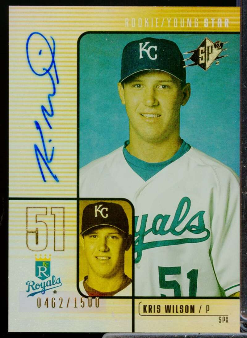 Kris Wilson /1500 RC Card 2000 SPx Rookie Autograph #151  Image 1