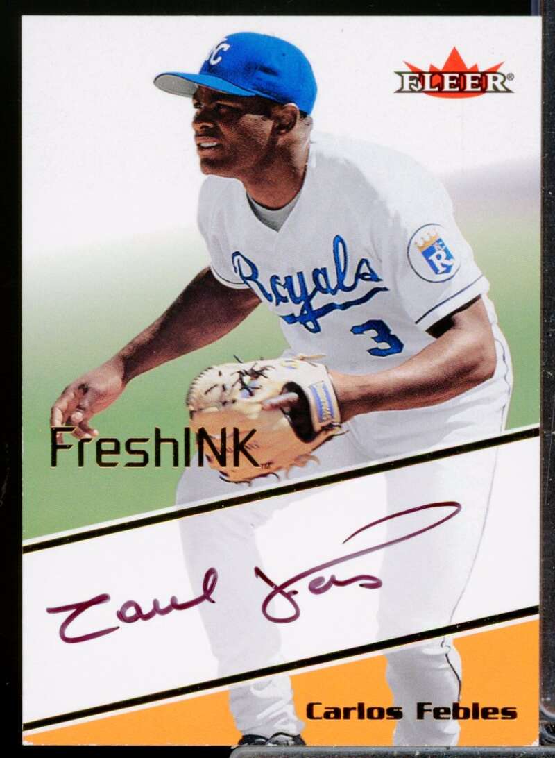 Carlos Febles Card 2000 Fleer Mystique Fresh Ink Autograph #17  Image 1