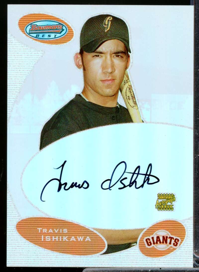 Travis Ishikawa RC Card 2003 Bowman's Best First Year Rookie Autograph #TI  Image 1
