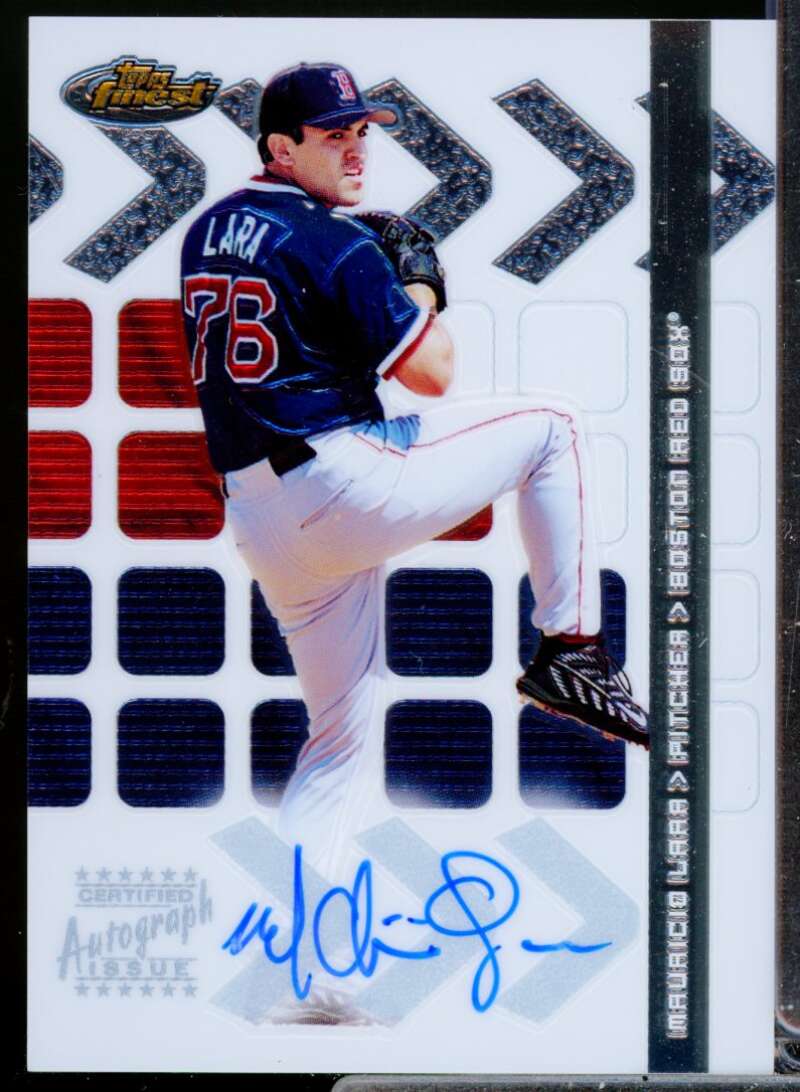 Mauricio Lara RC Card 2002 Finest First Year Rookie Autograph #102  Image 1