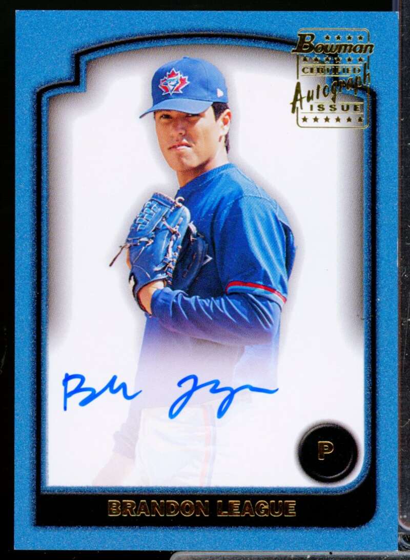 Brandon League Card 2003 Bowman Signs of the Future Autograph #BL  Image 1