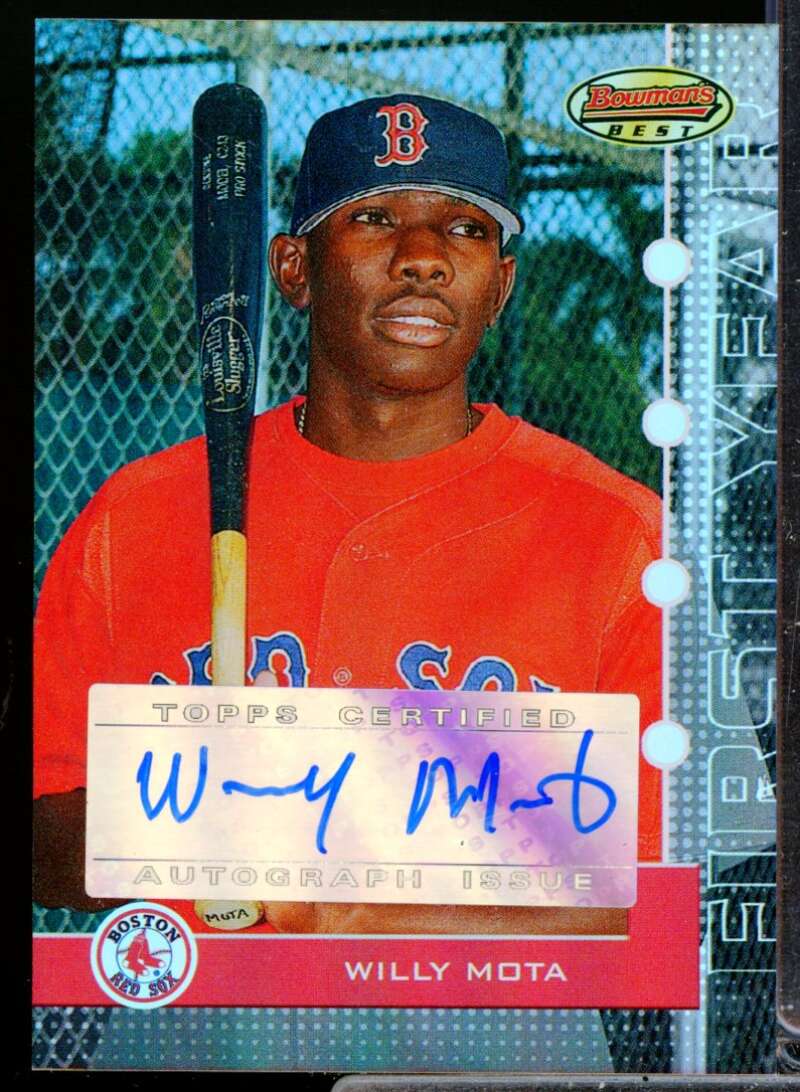 Willy Mota RC Card 2005 Bowman's Best First Year Rookie Autograph #123  Image 1