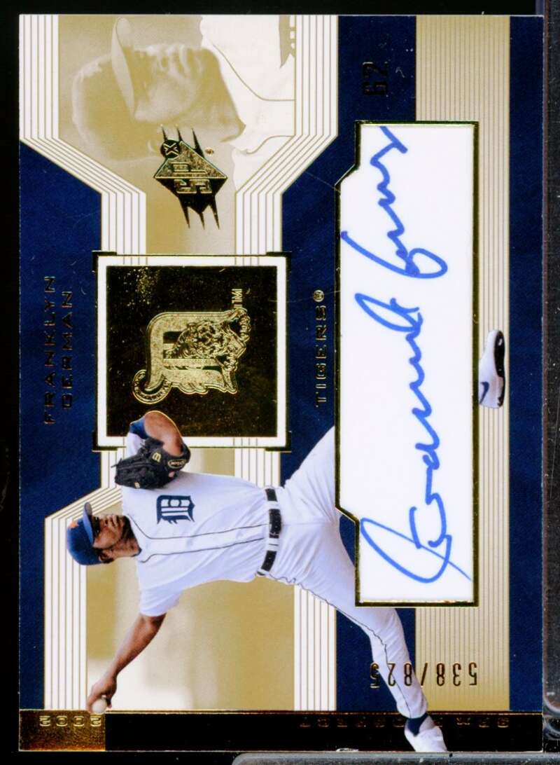 Franklyn German RC Card 2002 SPx Rookie Autograph #248  Image 1