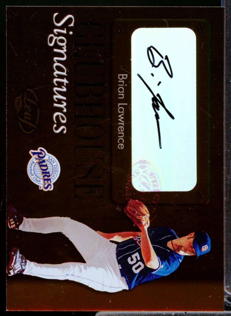 Brian Lawrence Card 2003 Leaf Clubhouse Signatures Autograph Bronze #22  Image 1