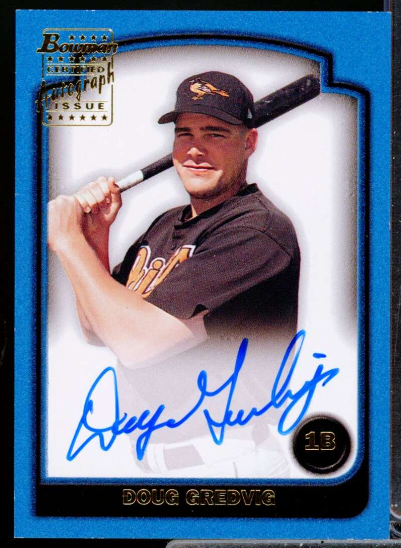 Doug Gredvig Card 2003 Bowman Signs of the Future Autograph #DG  Image 1