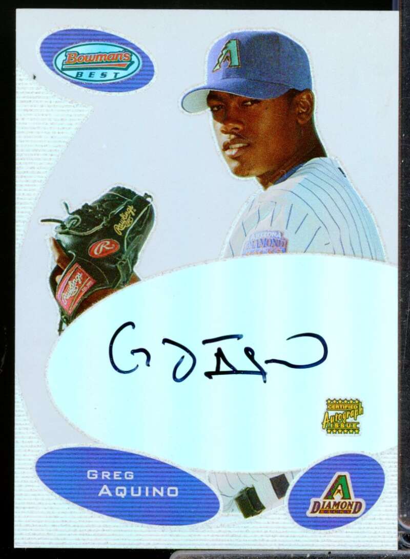 Greg Aquino RC Card 2003 Bowman's Best First Year Rookie Autograph #GA  Image 1