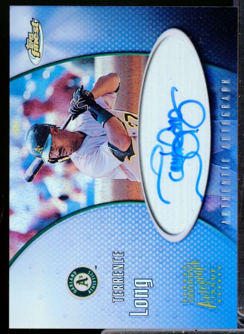 Terrence Long Card 2001 Finest Autographs #FATL  Image 1