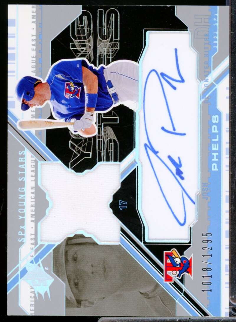 Josh Phelps /1295 Card 2003 SPx Young Stars Autograph Jersey #JP  Image 1