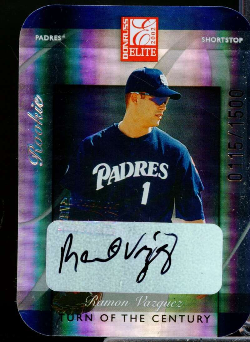 Ramon Vazquez /1500 2002 Donruss Elite Turn of the Century Rookie Auto #181  Image 1