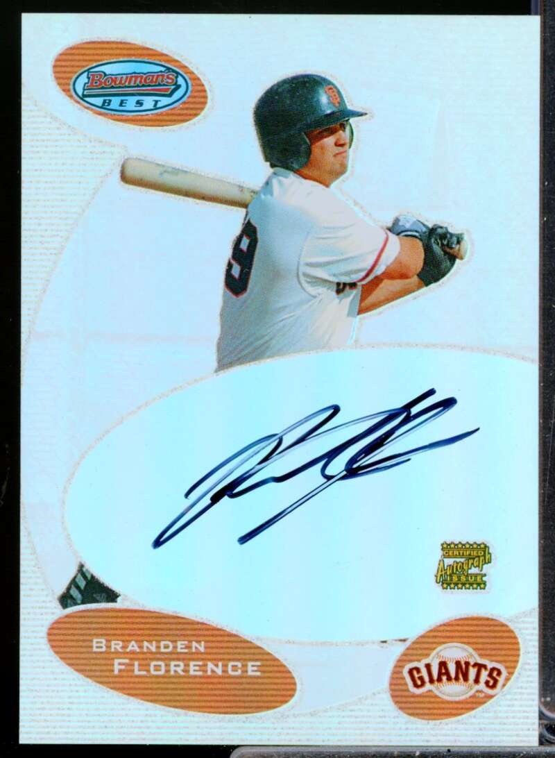 Branden Florence RC Card 2003 Bowman's Best First Year Rookie Autograph #BFL  Image 1
