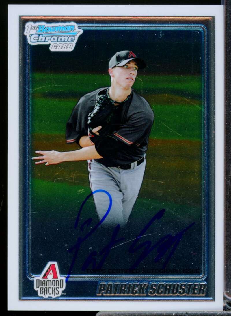 Patrick Schuster Card 2010 Bowman Chrome Prospects Autograph #BCP97B  Image 1