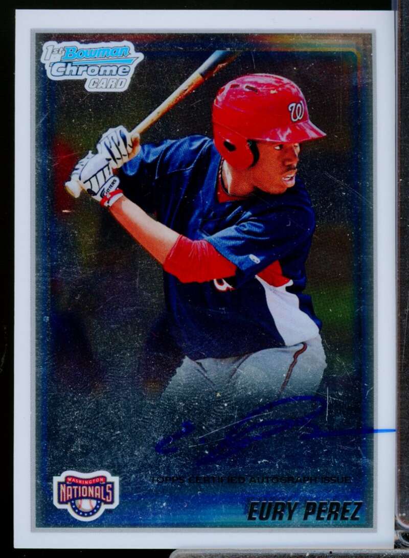 Eury Perez Card 2010 Bowman Chrome Prospects Autograph #BCP185B  Image 1