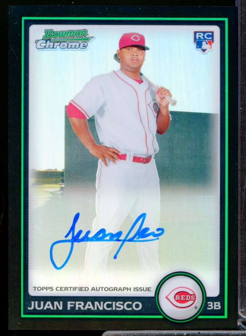 Juan Francisco Card 2010 Bowman Chrome Rookie Autograph Refractors #215A  Image 1