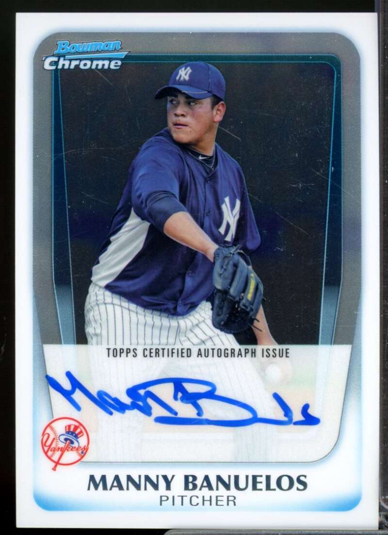 Manny Banuelos Card 2011 Bowman Chrome Prospect Autographs #BCP133  Image 1