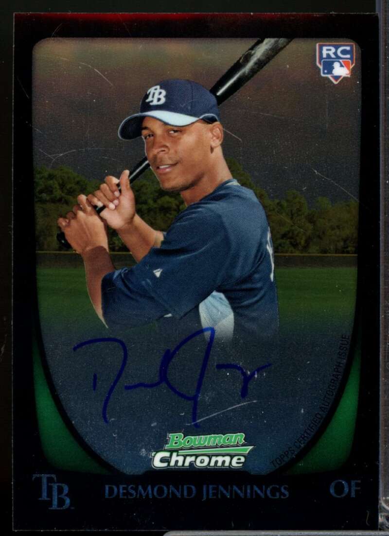 Desmond Jennings Card 2011 Bowman Chrome Rookie Autographs #203  Image 1